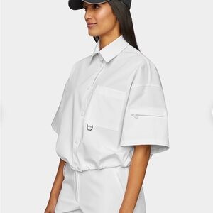 NWT TILLEY Women's cropped shirt-jacket with accent details. Premium brand.